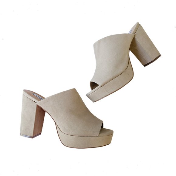 STEVE MADDEN Platform Sandal Mules 10